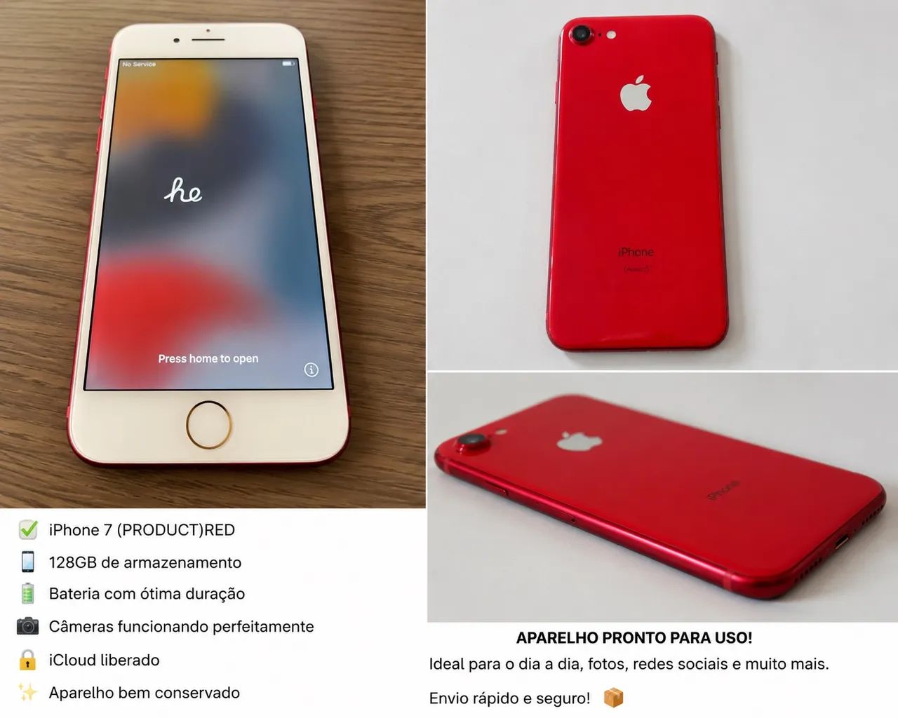 iPhone 7 128 GB - Tela nova e bateria 100% - Foto 3