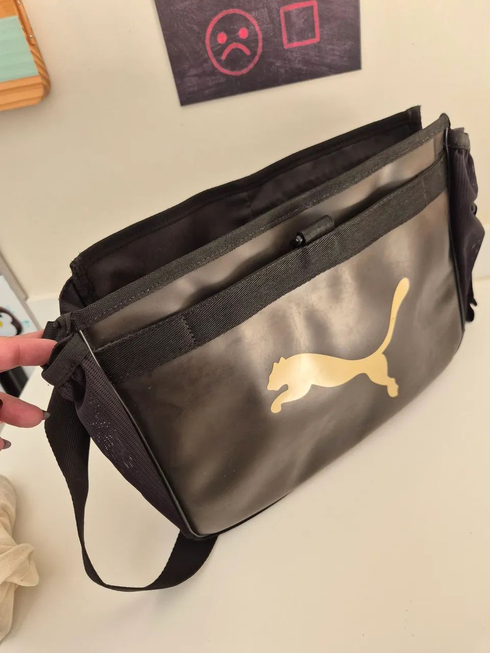 Bolsa Puma Preta alça regulável