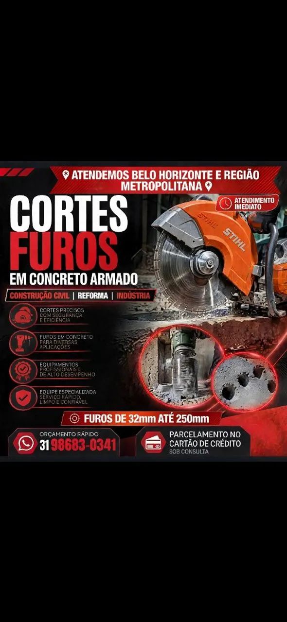 Furo lage/viga concreto armado - Foto 3