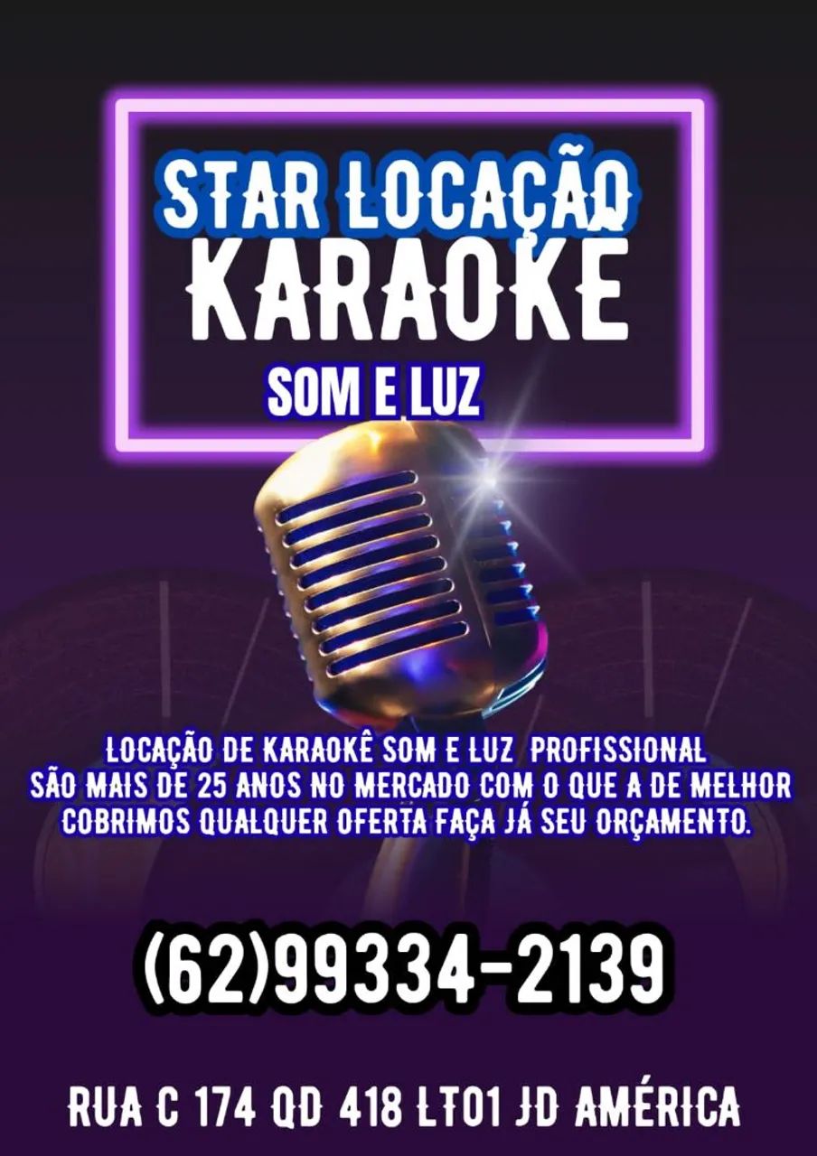 LOCAÇÃO KARAOKÊ - SOM E LUZ