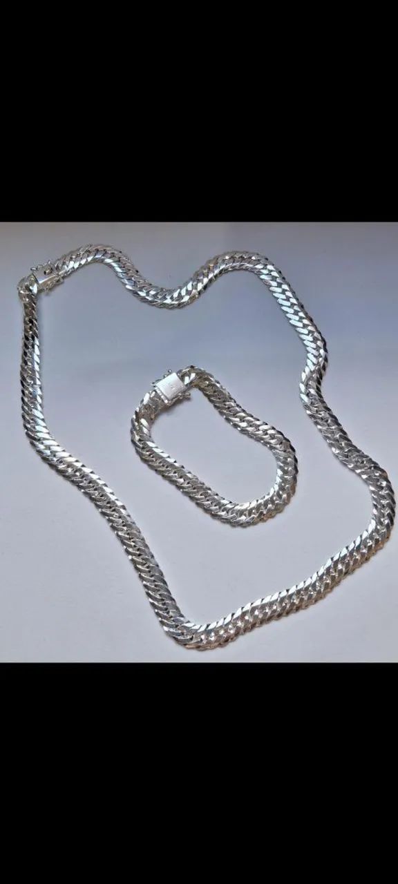 Conjunto de joias de prata 10mm prata 925