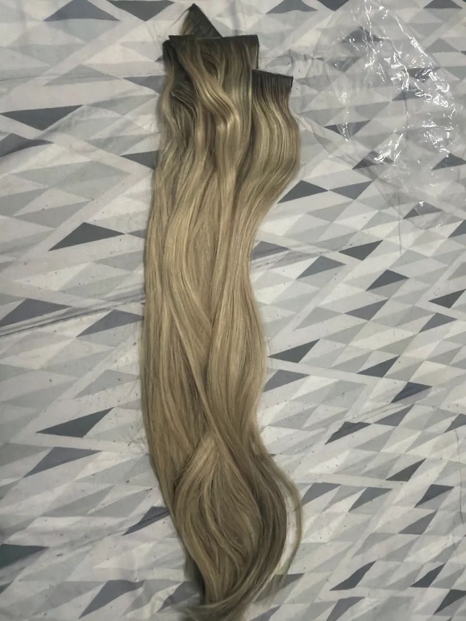 Cabelo brasileiro do sul 75cm loiro 135gramas 