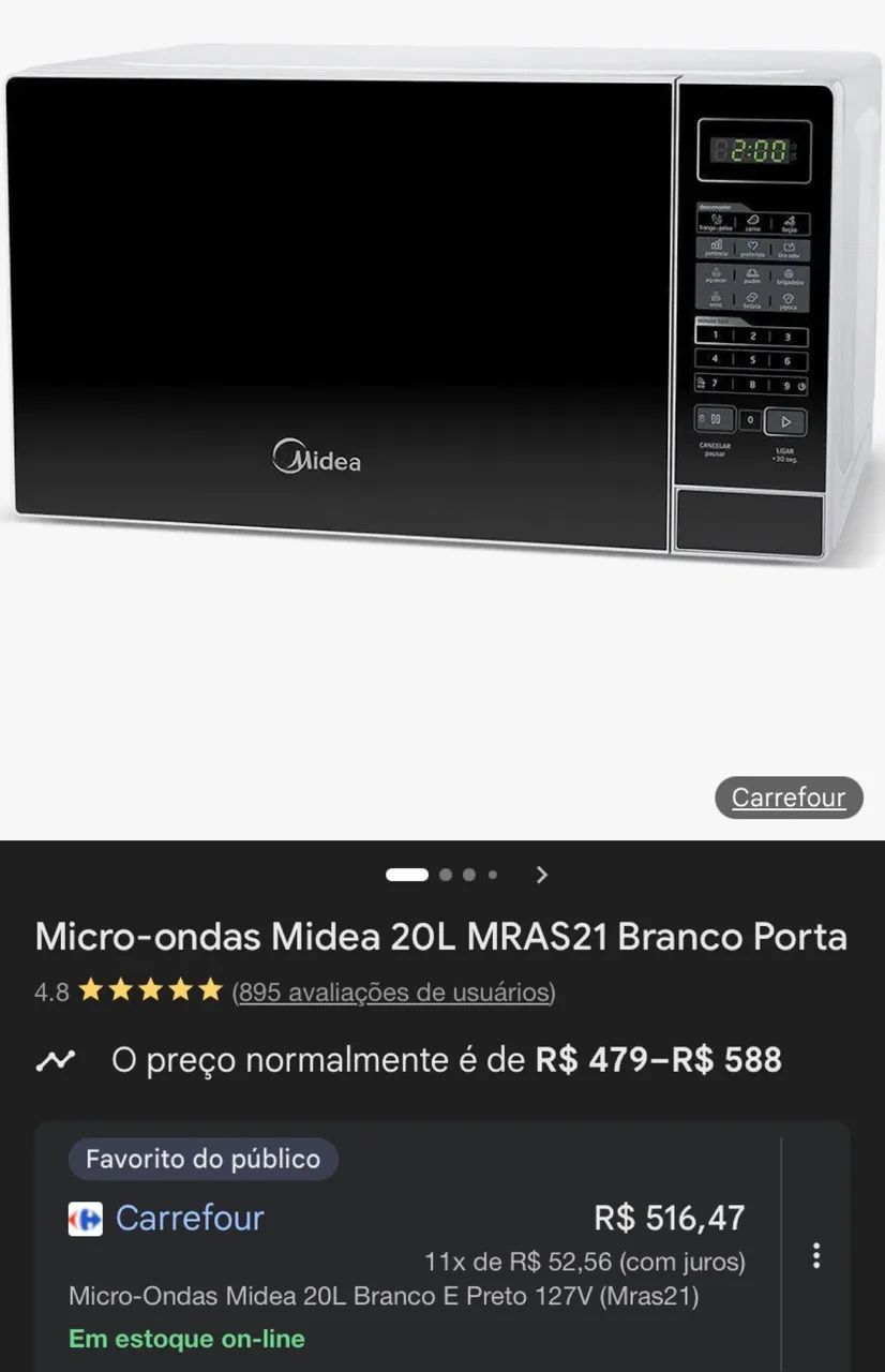 Microondas Midea 20 Litros ainda no PLÁSTICO - Entrego ! - Foto 6