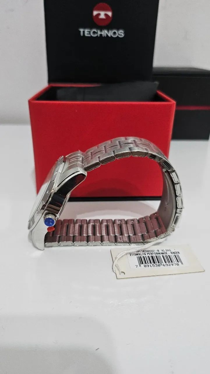 Relógio Technos Masculino Racer Prata 2115MXL/1K - Foto 2
