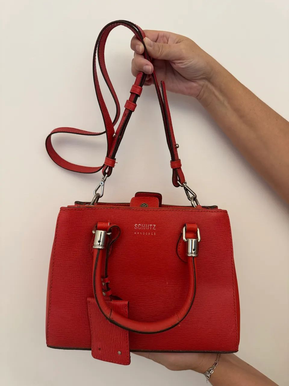 Bolsa SHUTZ vermelha de couro original 