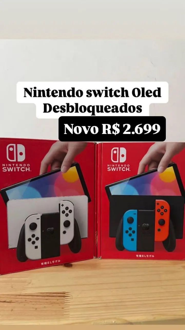 Nintendo switch oled novo desbloqueado