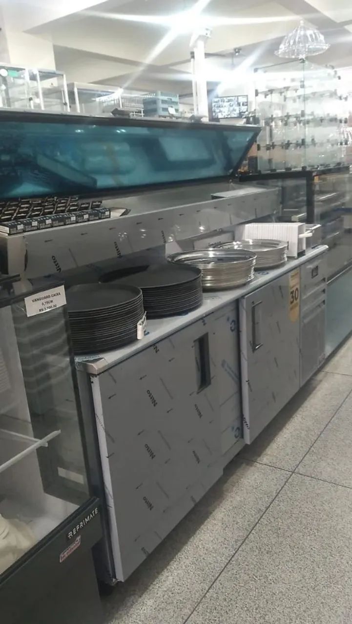 Balcão climatizado de pizzaria 