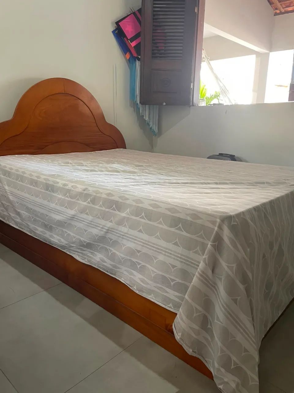 Cama de Casal de madeira e colchão  - Foto 3