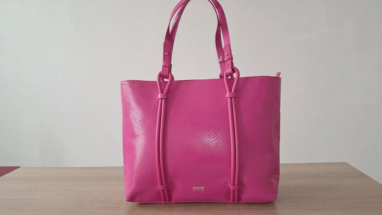 Exclusiva Bolsa Couro Grande Schutz Pink (Bolsa  Nova) - Foto 5