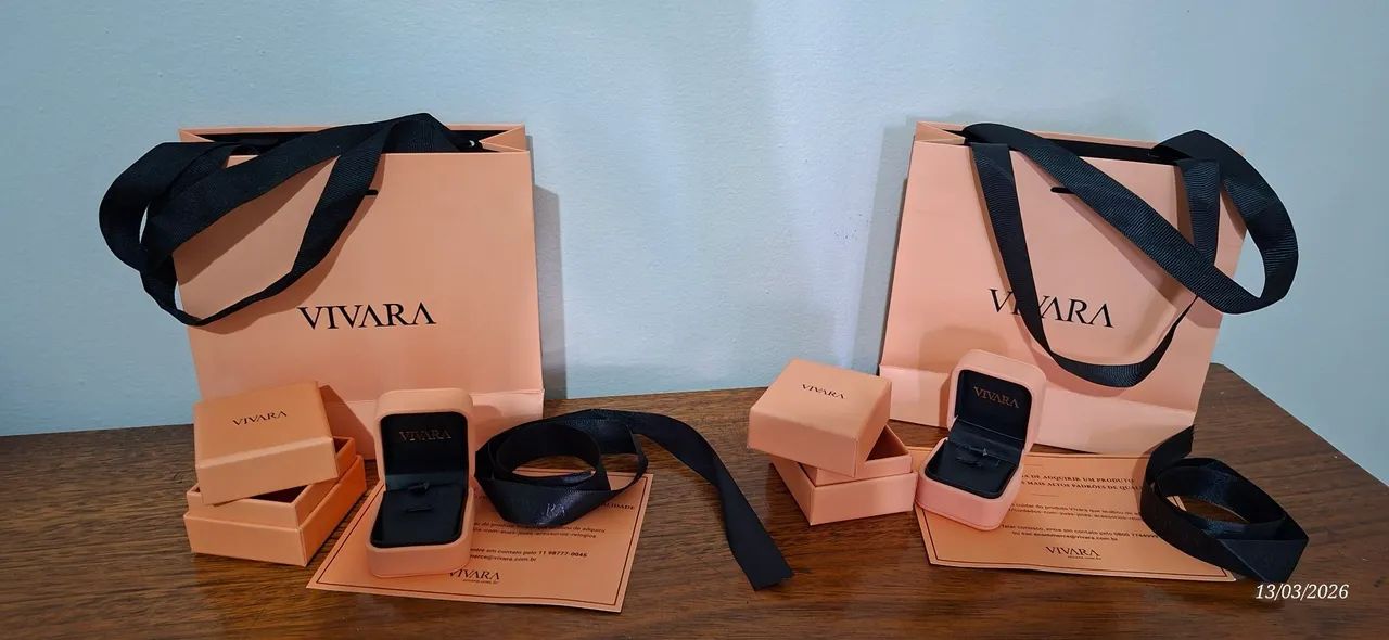 2 kits Vivara sacola + caixinha rosa - Foto 5