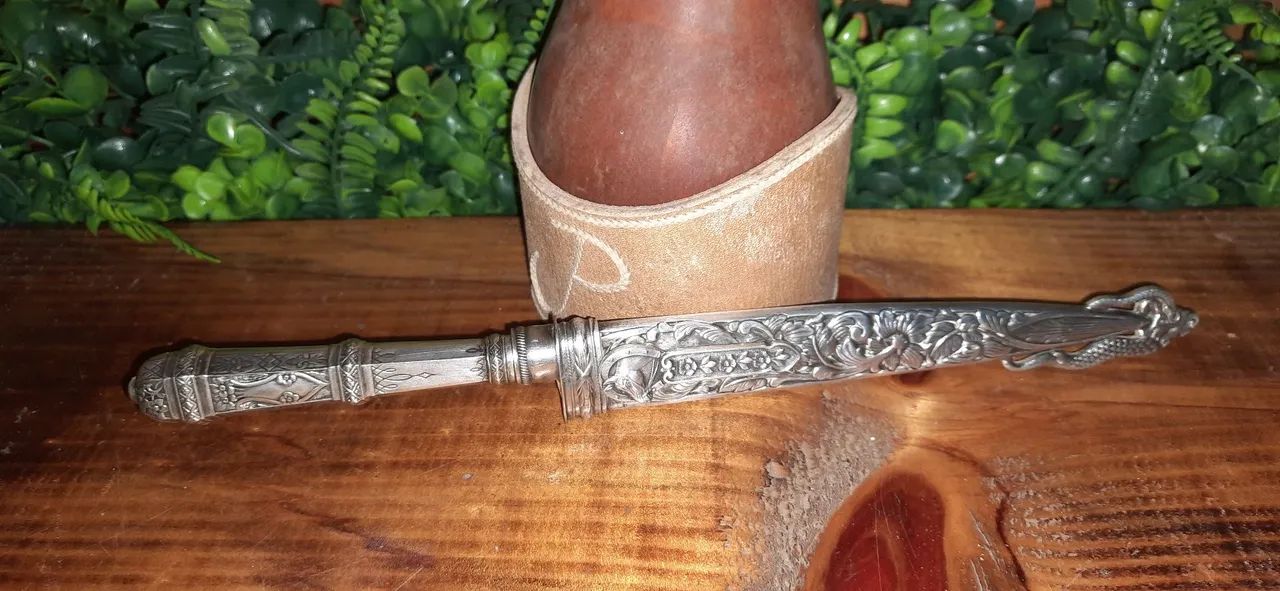 Faca prateada eberle floral 28cm - Foto 3