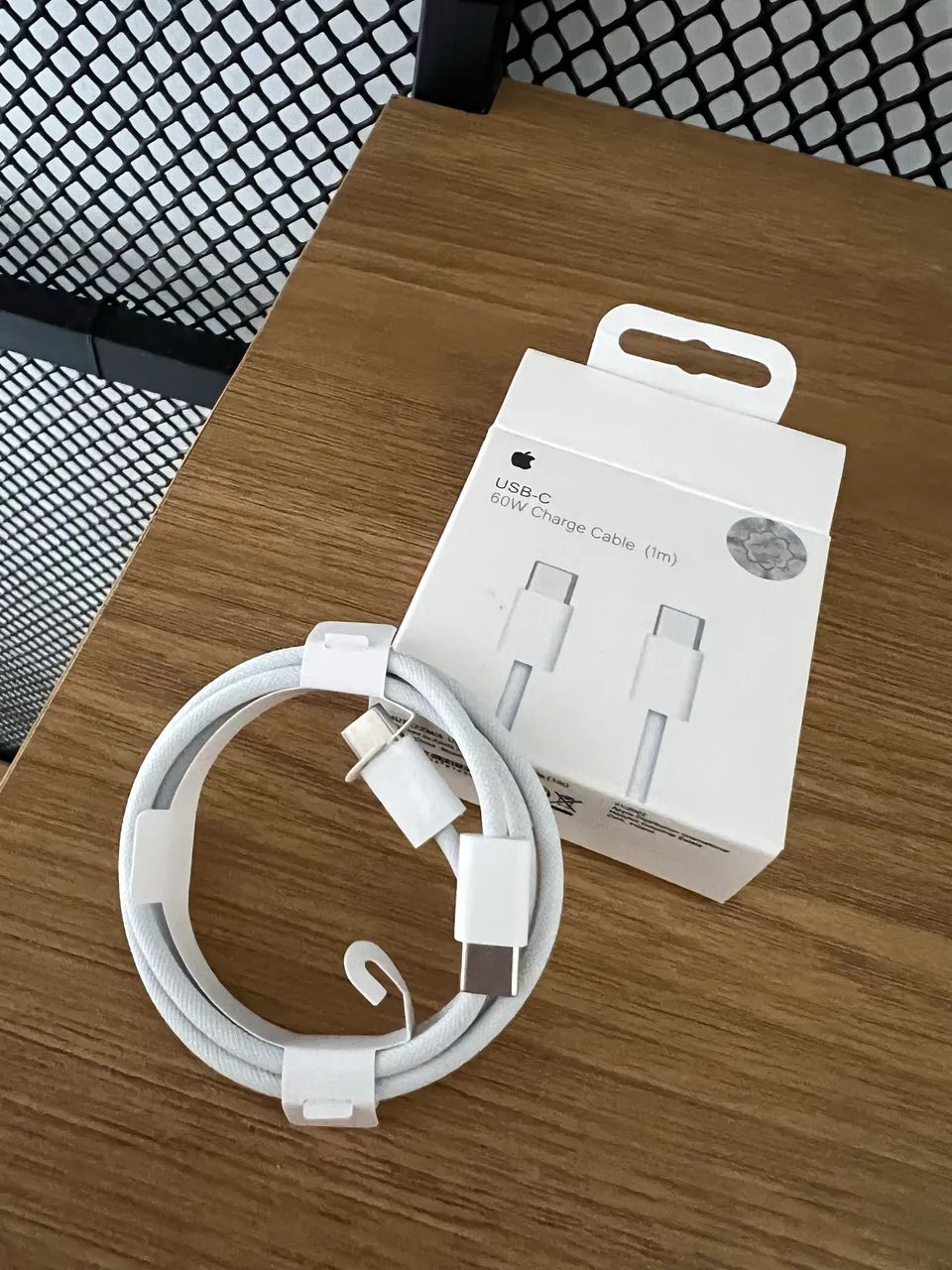 Cabo Carregador Iphone 15 16 17 60w Usb-c Branco Nylon - Foto 4