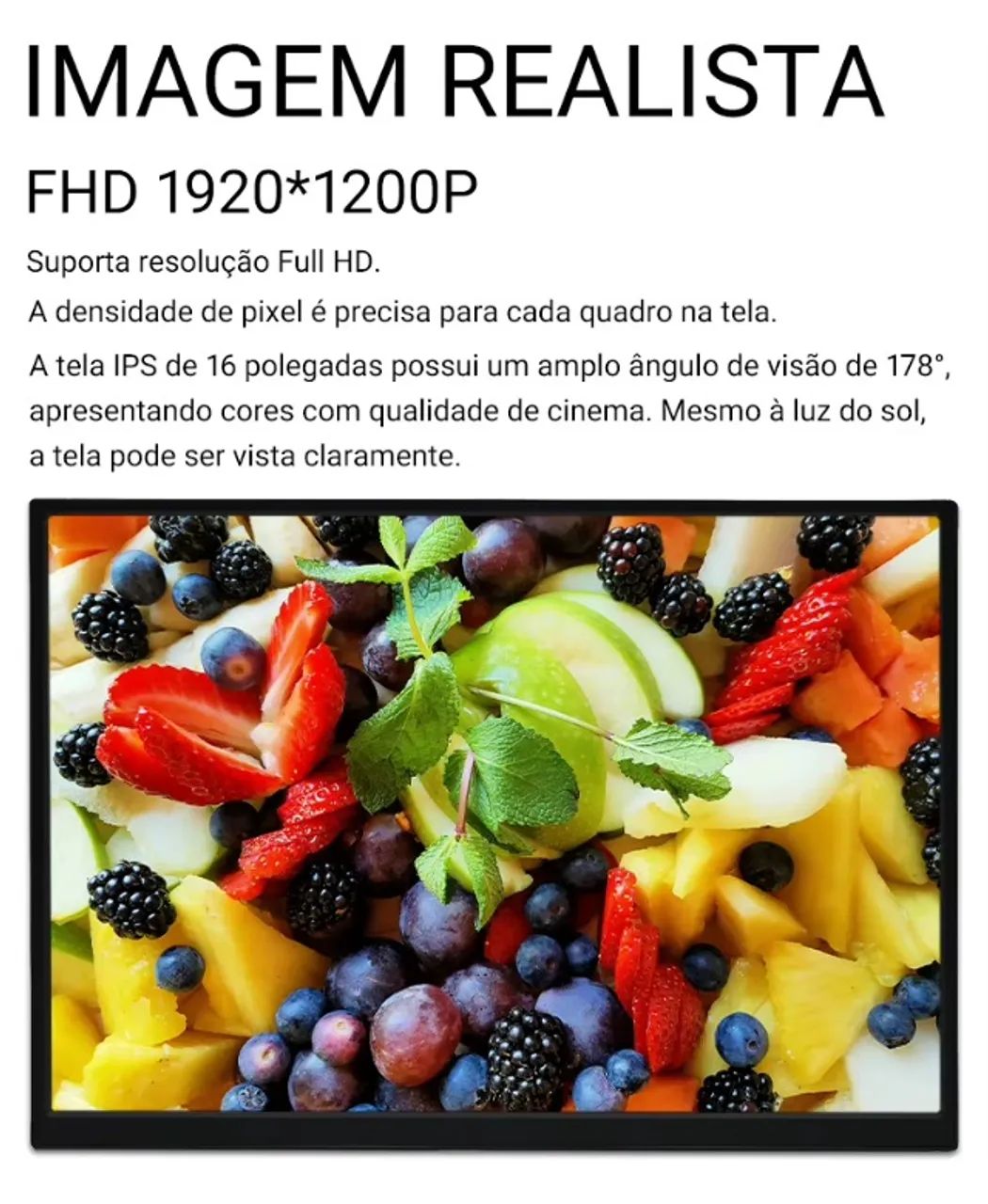 ZSUS Monitor Portátil 16 Polegadas 1200p 100% sRGB HD HDR IPS TFT - Foto 2