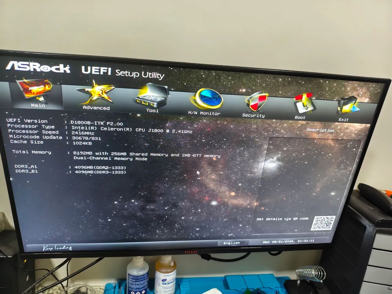 Placa mãe asrock d1800