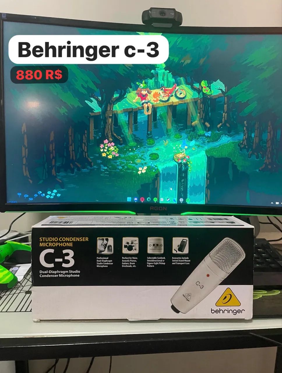 Microfone condensador profissional behringer c-3 NOVO - Foto 5