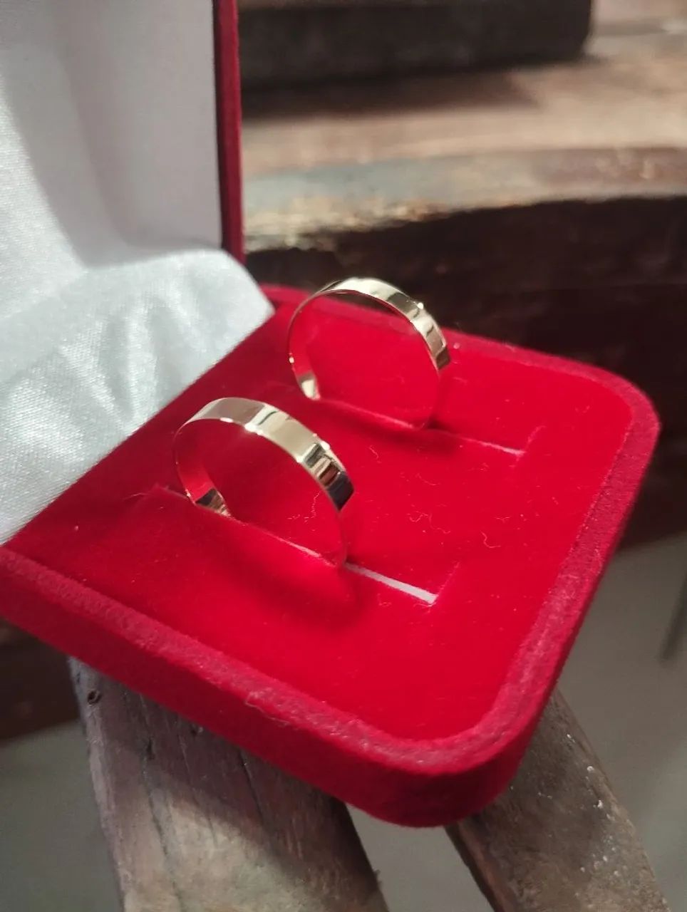 Alianças modelo reta 3mm - ouro 750 (18k) - Foto 3