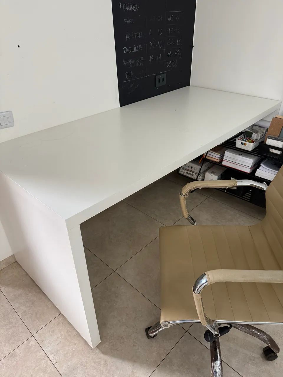 Mesa em mdf branco  - Foto 4