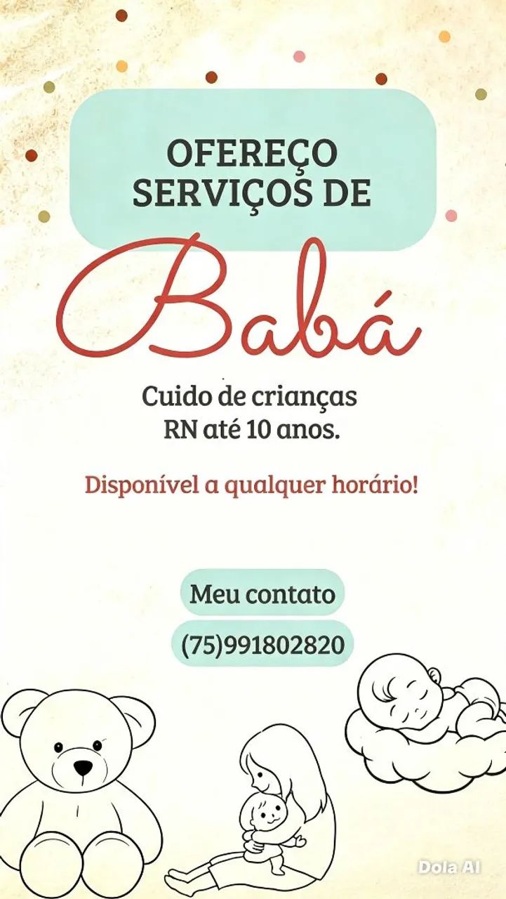 Babá disponível 