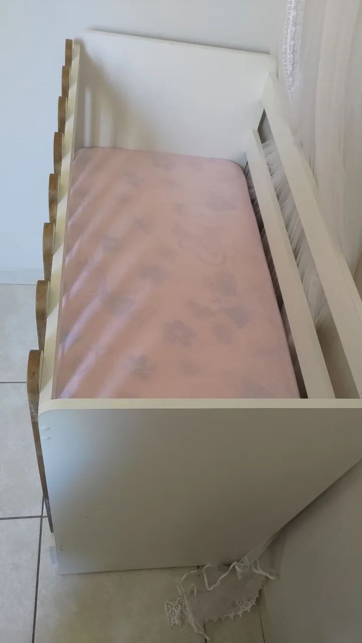 Mini berço MDF com gavetas e colchão - Foto 2