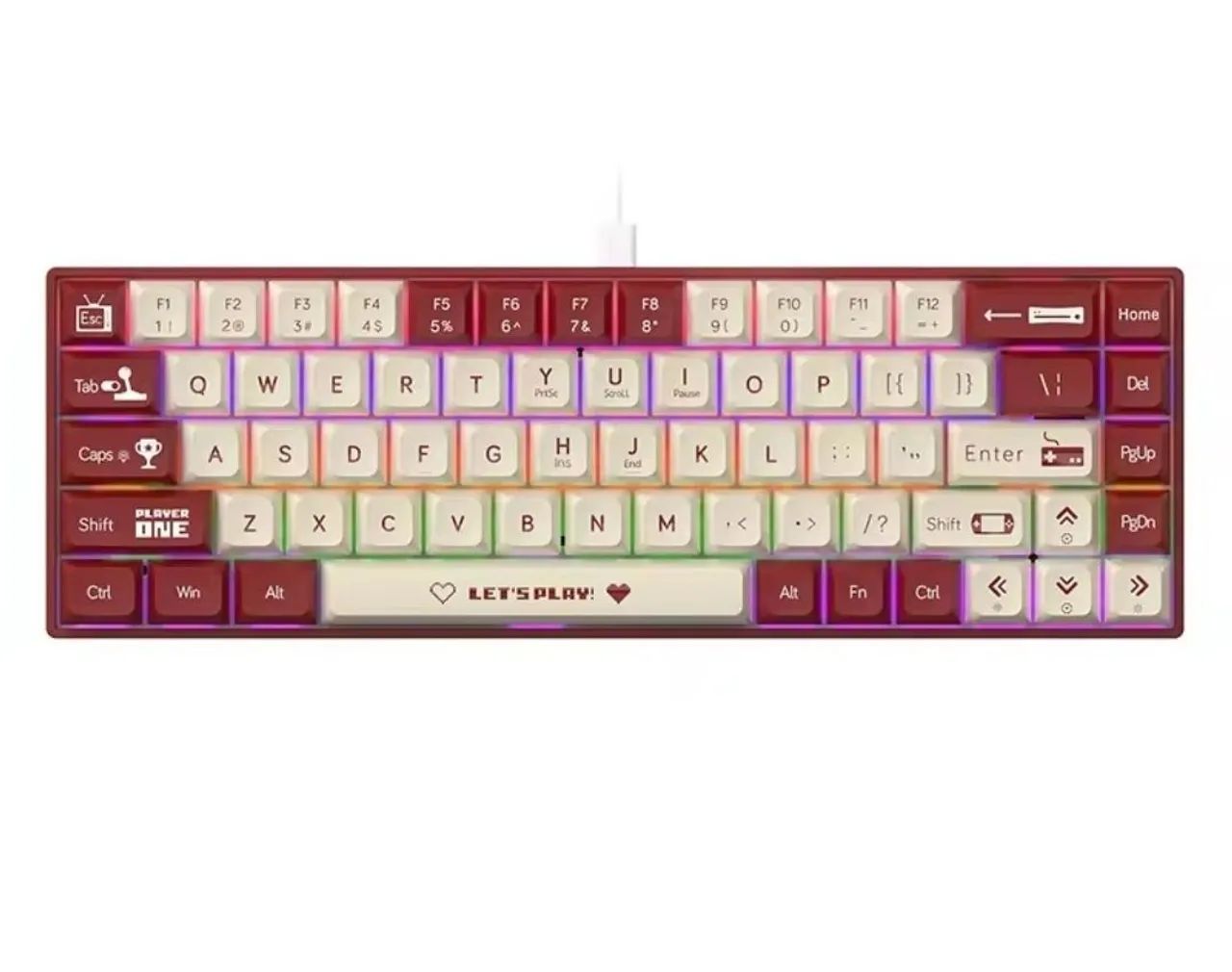 Teclado gamer Ajazz AK68 Switch brown