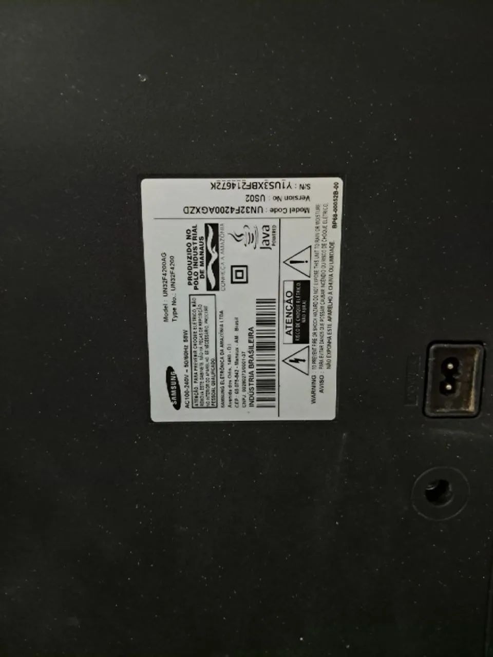 TV Samsung 32 Polegadas com Defeito - Para Conserto ou Peças - Foto 2