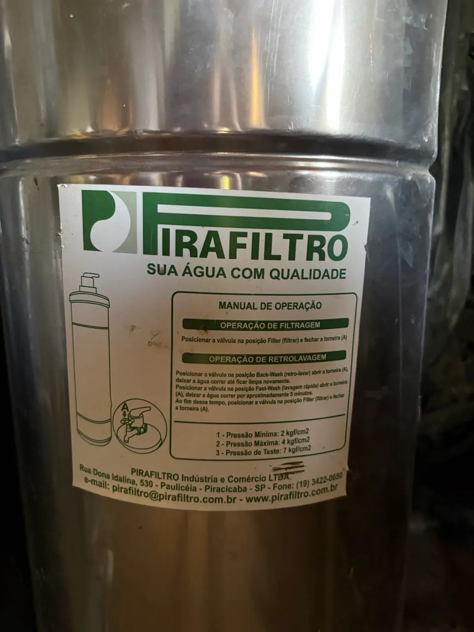 Vendo filtro de inox para poço artesiano vazão 1.000l/h - Foto 2