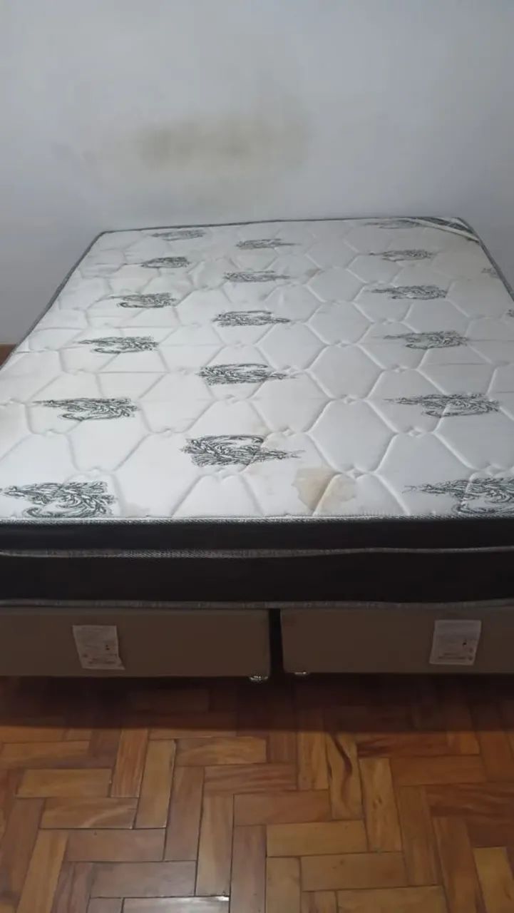 Cama casal box bipartido 