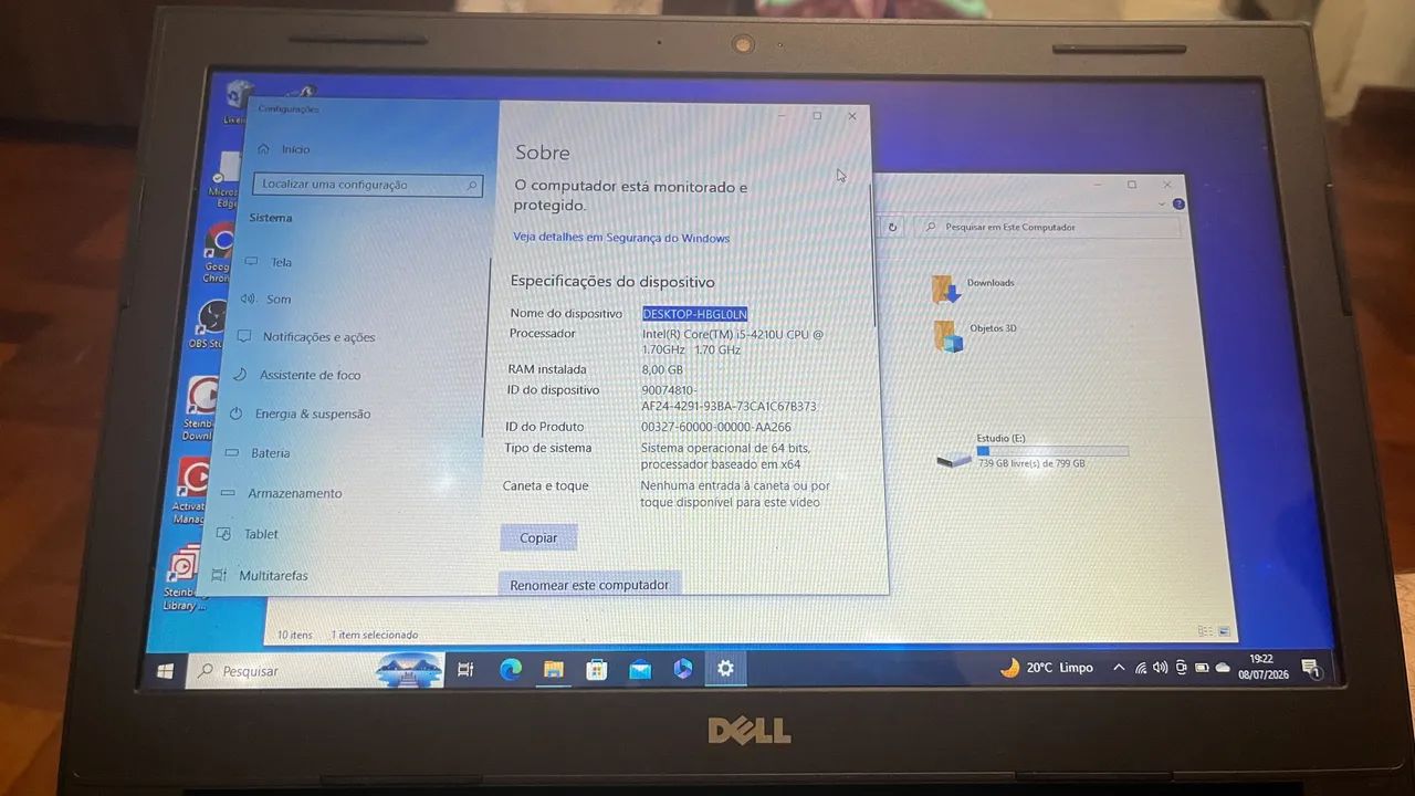 Dell Inspiron 14 com 8 GB de RAM e HD de 1 TB 