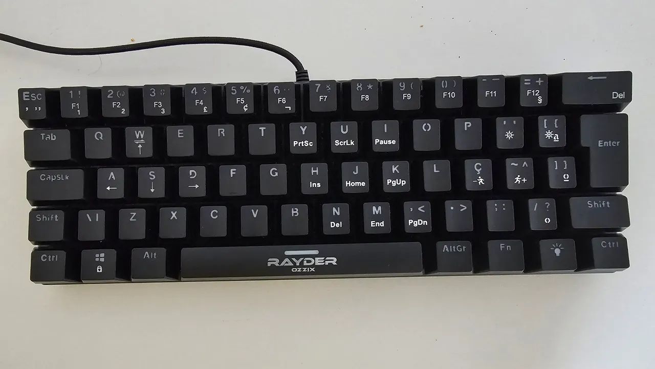 Teclado 60% Rayder Ozzix Switch Vermelho