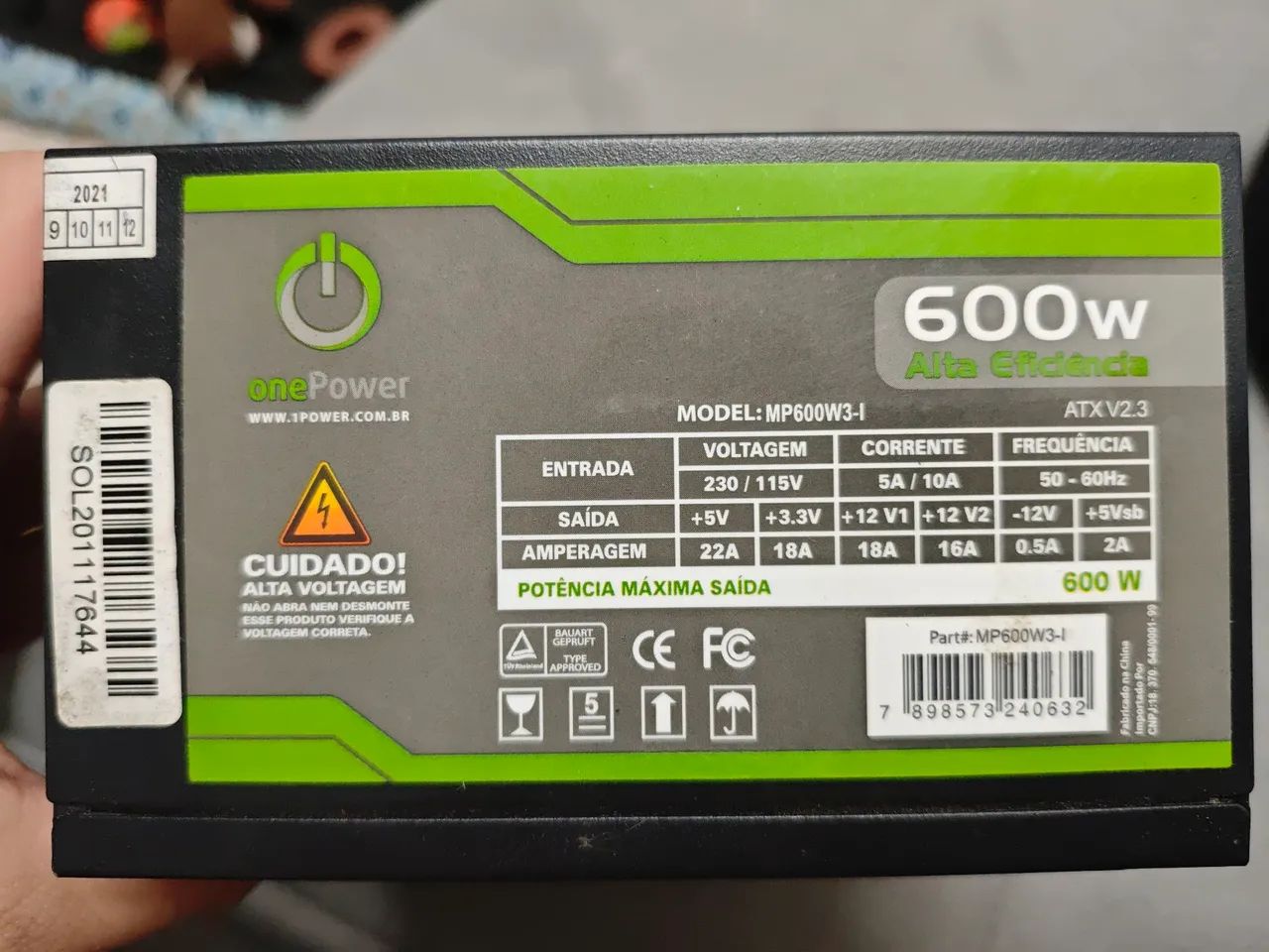 Fonte 600w onepower - Foto 2
