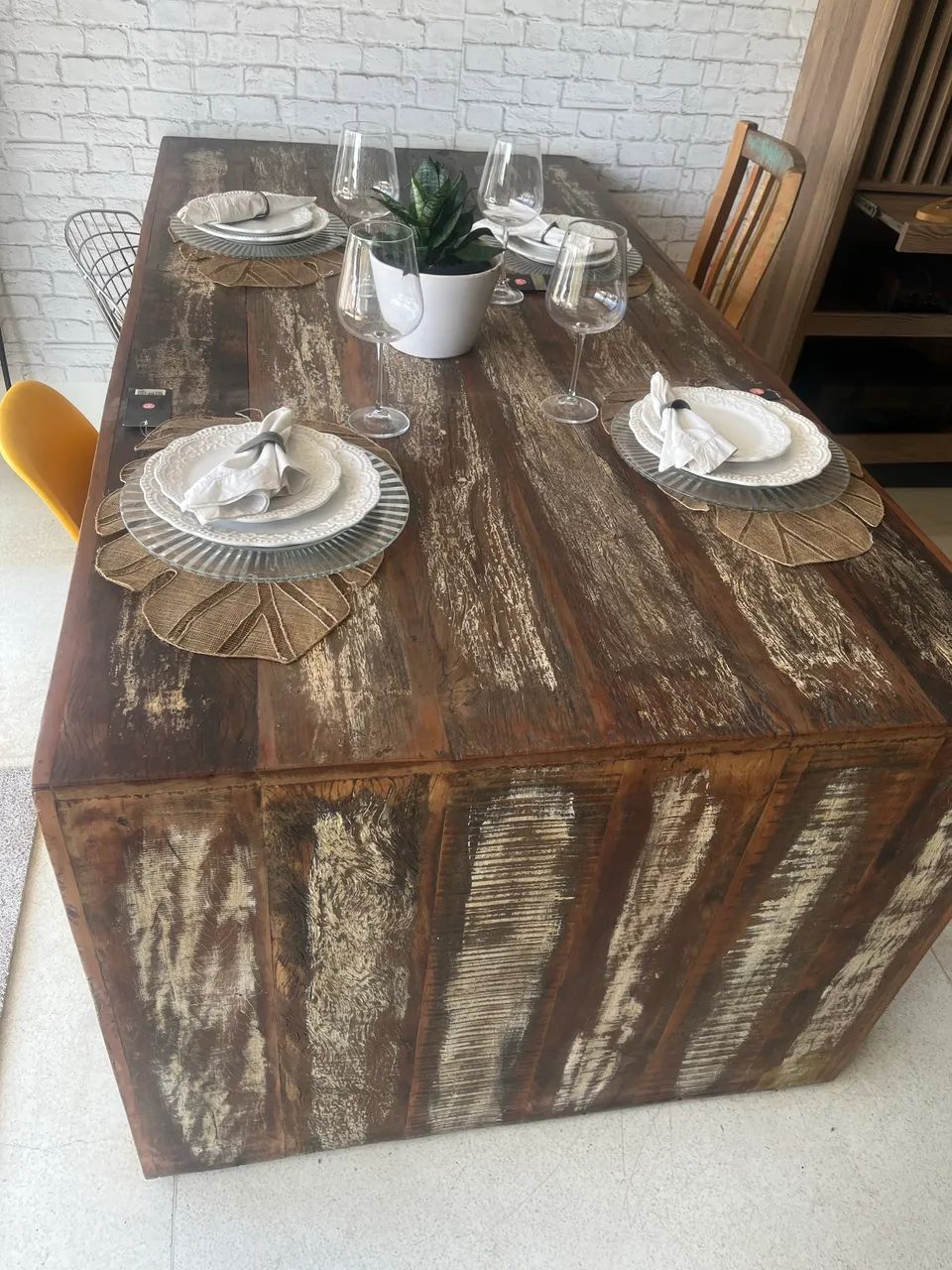 Mesa de madeira de demolição  - Foto 5