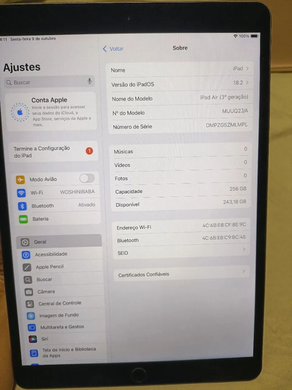 iPad Air 3 256 GB - Preto - Foto 4