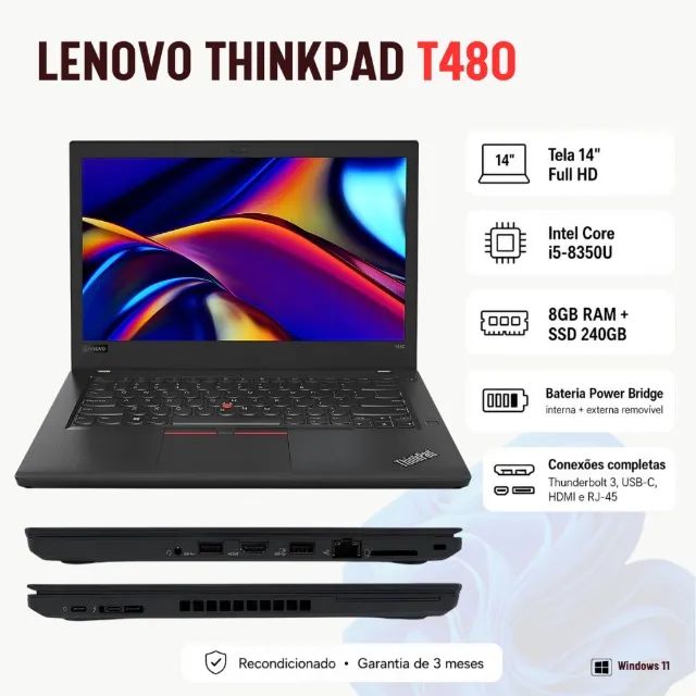 Notebook Lenovo Thinkpad T480 - Foto 2