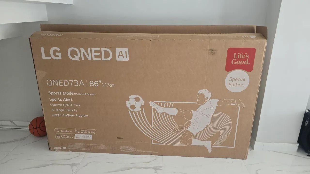 Estou vendendo uma caixa de papelão de 86 polegadas com isopor para transporte. - Foto 4