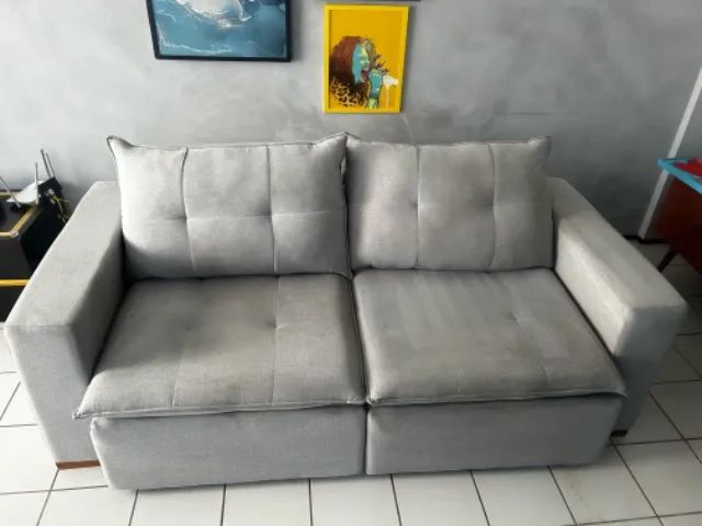 Sofá retrátil em linho - Foto 5