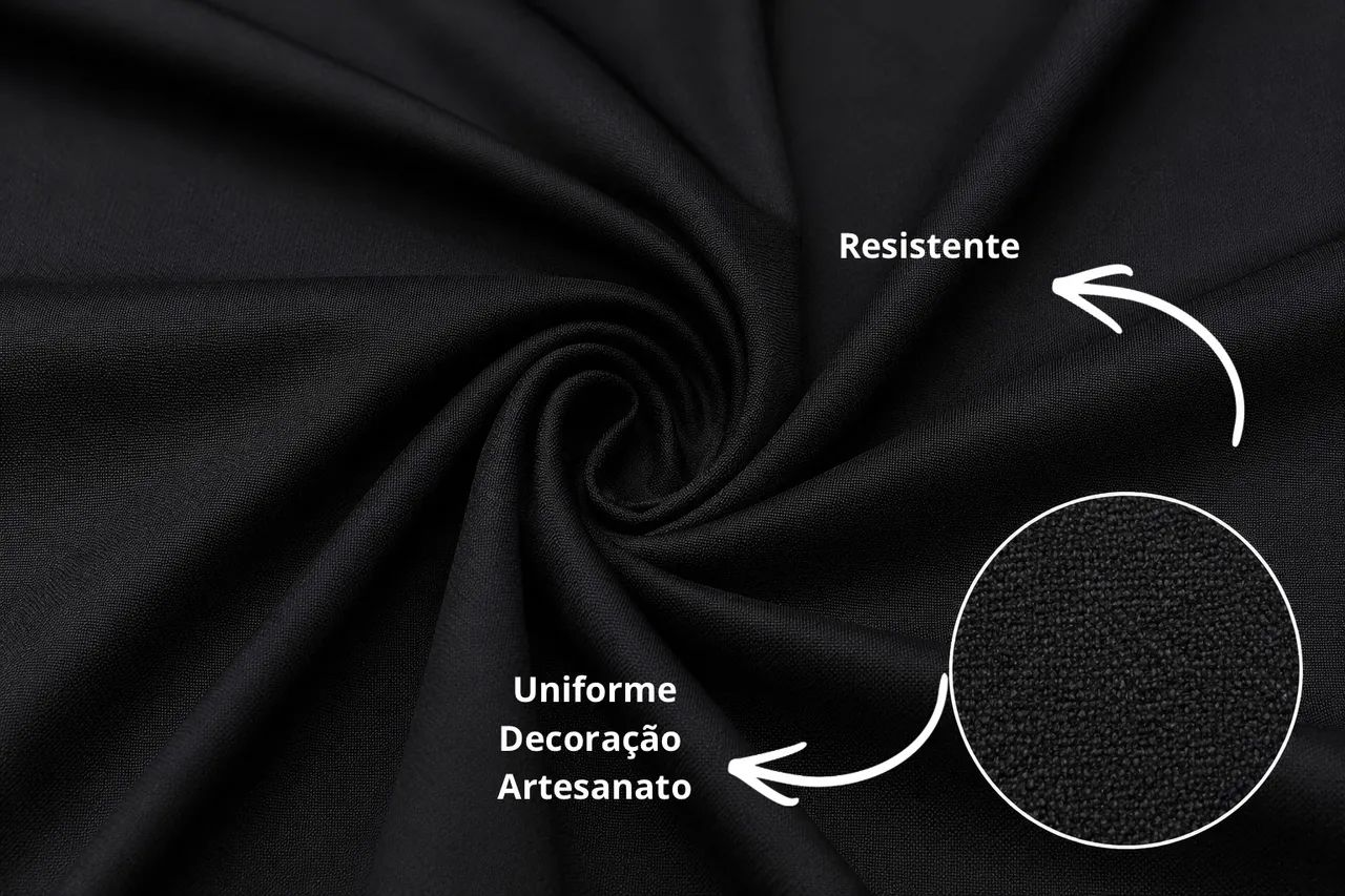 Tecido Oxford 1 Metro Preto e Branco