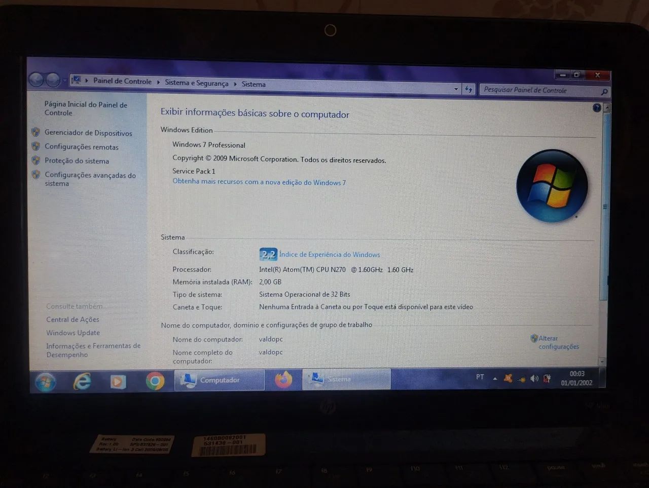 Netbook HPmini  - Foto 2