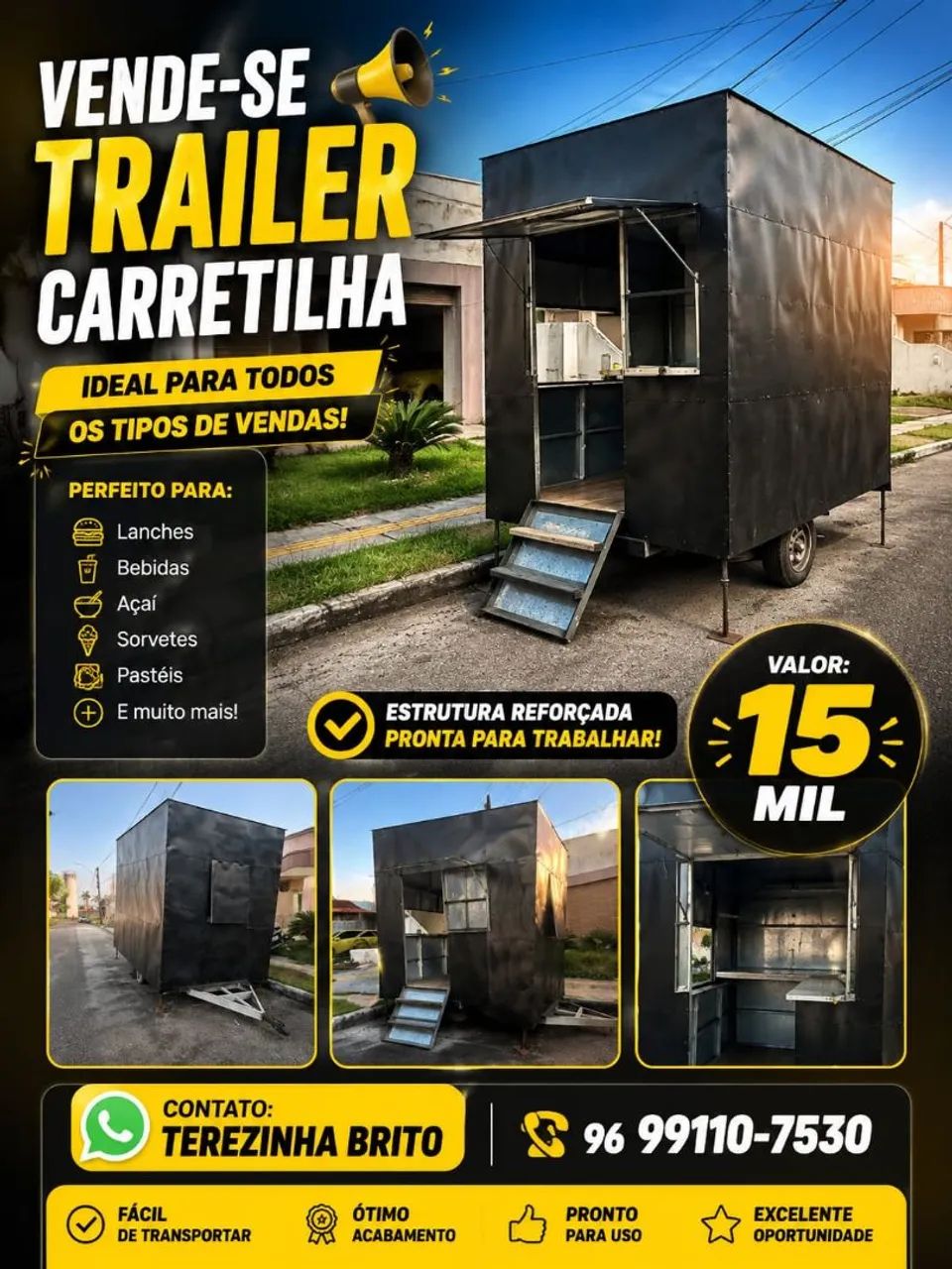 TRAILER PARA LANCHONETE, MINI-LOJA OU CONSERTOS  - Foto 6