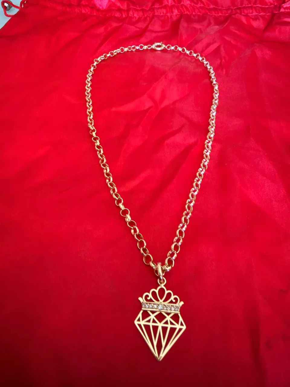 Corrente com pingente ouro 18k  22gr - Foto 4