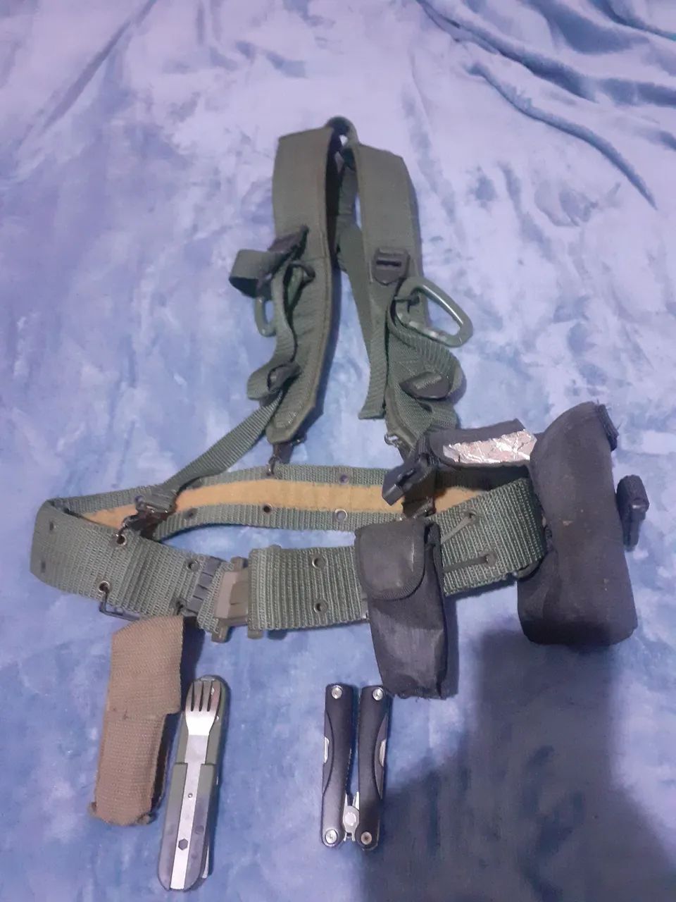 Suspensório tático militar com acessórios 