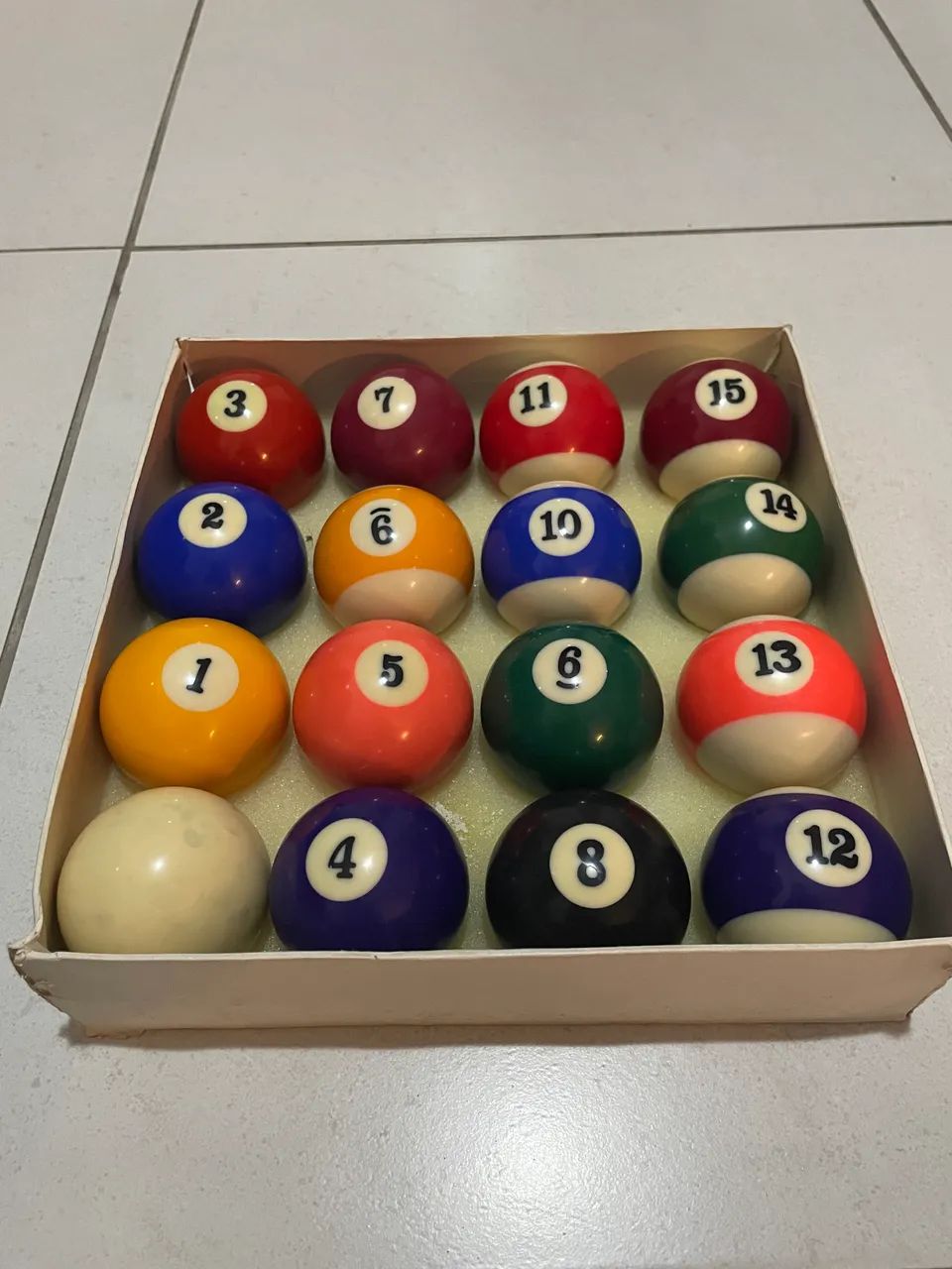 Conjunto de Bolas de Bilhar Com Faixa 54mm - Foto 3