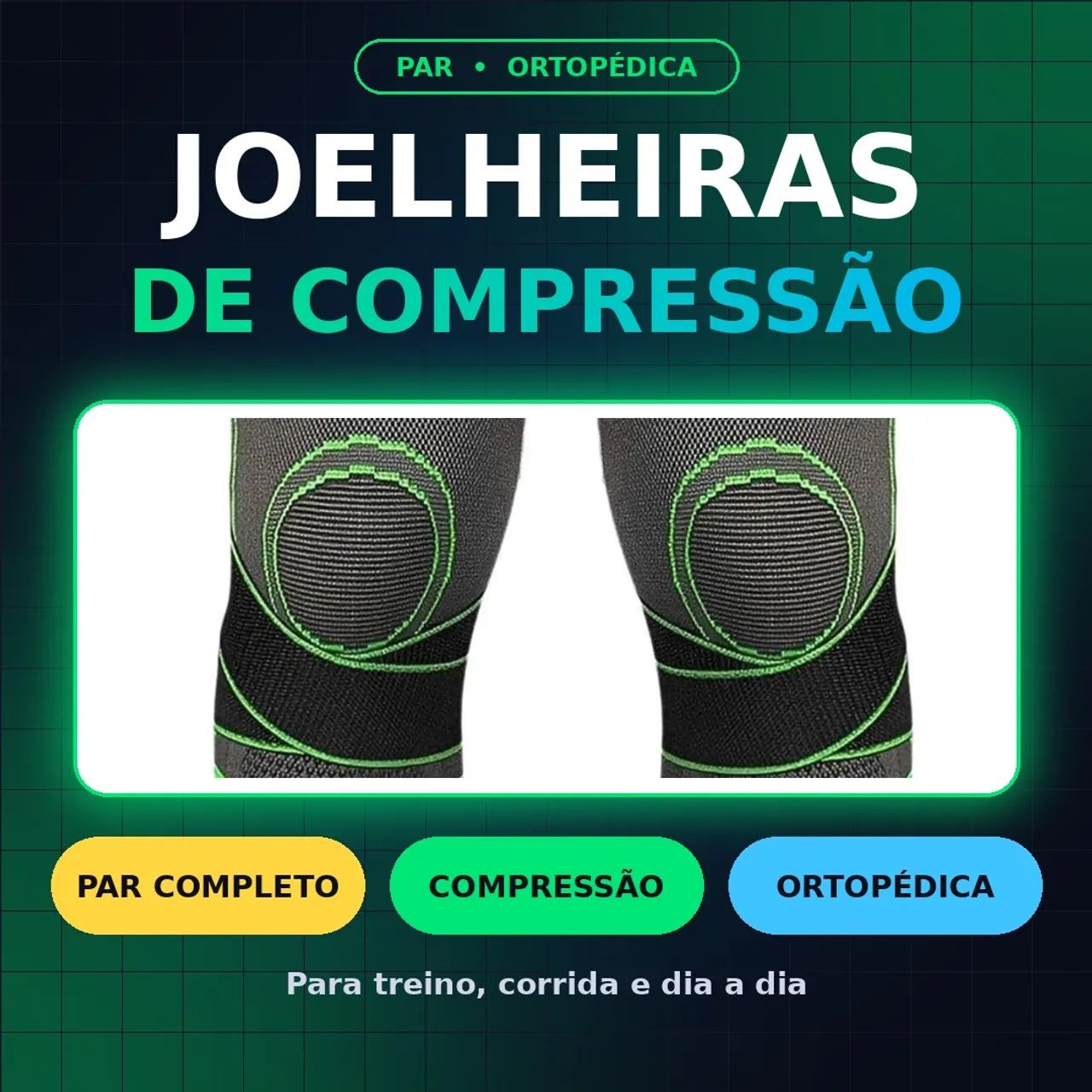 Joelheiras de compressão ortopédica 