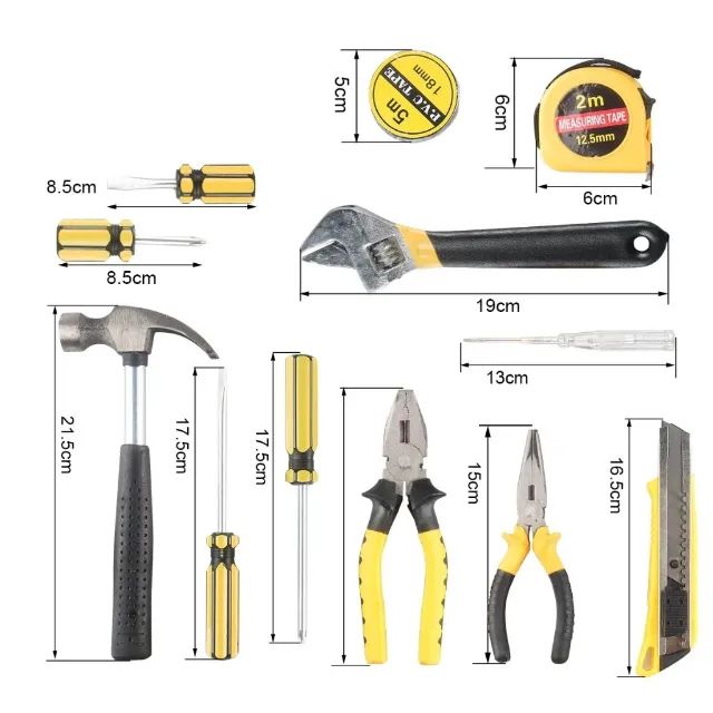 Kit 13 Ferramentas Manuais Maleta Completo Peças Caixa Multifuncional  - Foto 3