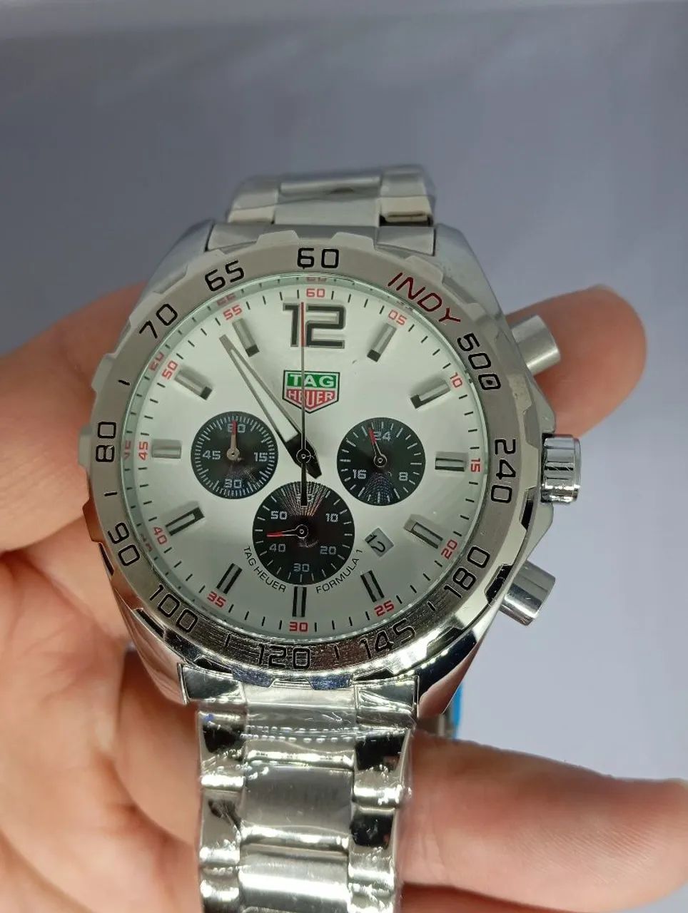 Relógio tag heuer 1 linha, todos os ponteiros funcional  - Foto 2