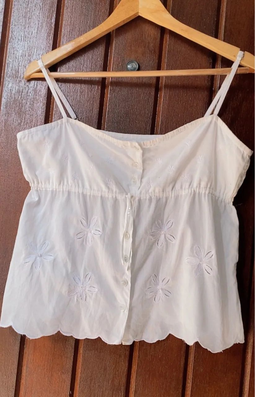 Blusa Zara  alcinha com cristais TAM L - Foto 3