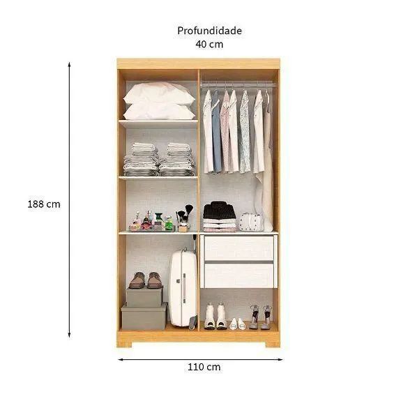 Guarda-roupas Solteirão 100% MDF - Foto 4