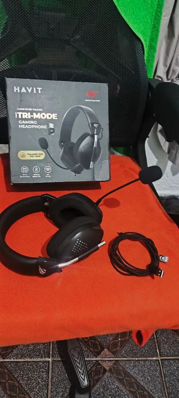 Headset Fuxi h4 com microfone e sem fio - Foto 5