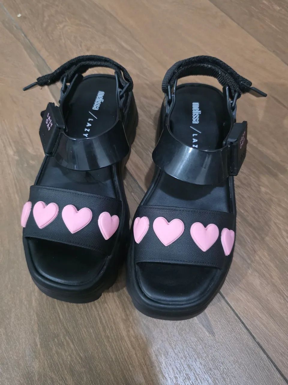 Sandália plataforma Melissa coração lazy oaf