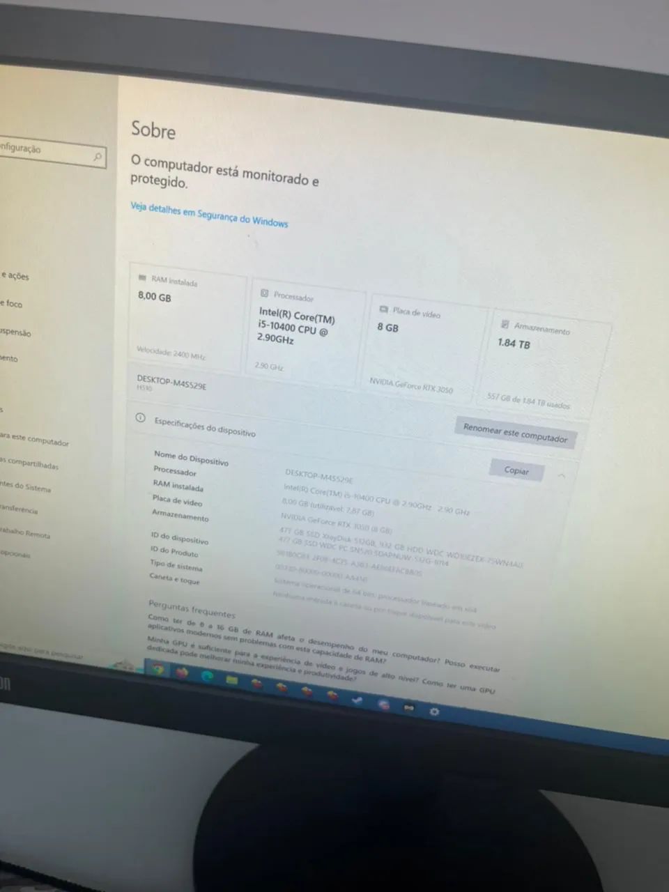 PC GAMER I5 10400 RTX3050 - Foto 5