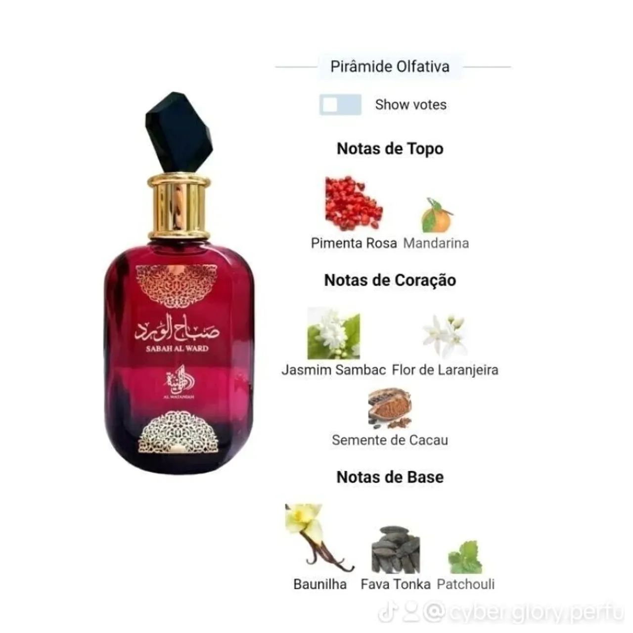Perfume Árabe Sabah Al Ward - 100 ml longa fixação  - Foto 4